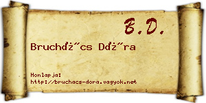 Bruchács Dóra névjegykártya