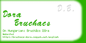 dora bruchacs business card
