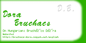 dora bruchacs business card